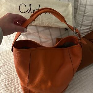 Cole Haan Vibrant Orange Hobo Bag